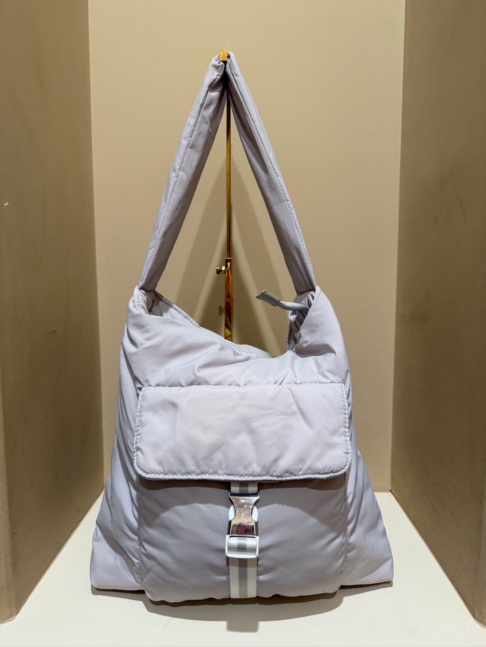 Tommy Bahama Light Grey Puffer Shoulder Bag